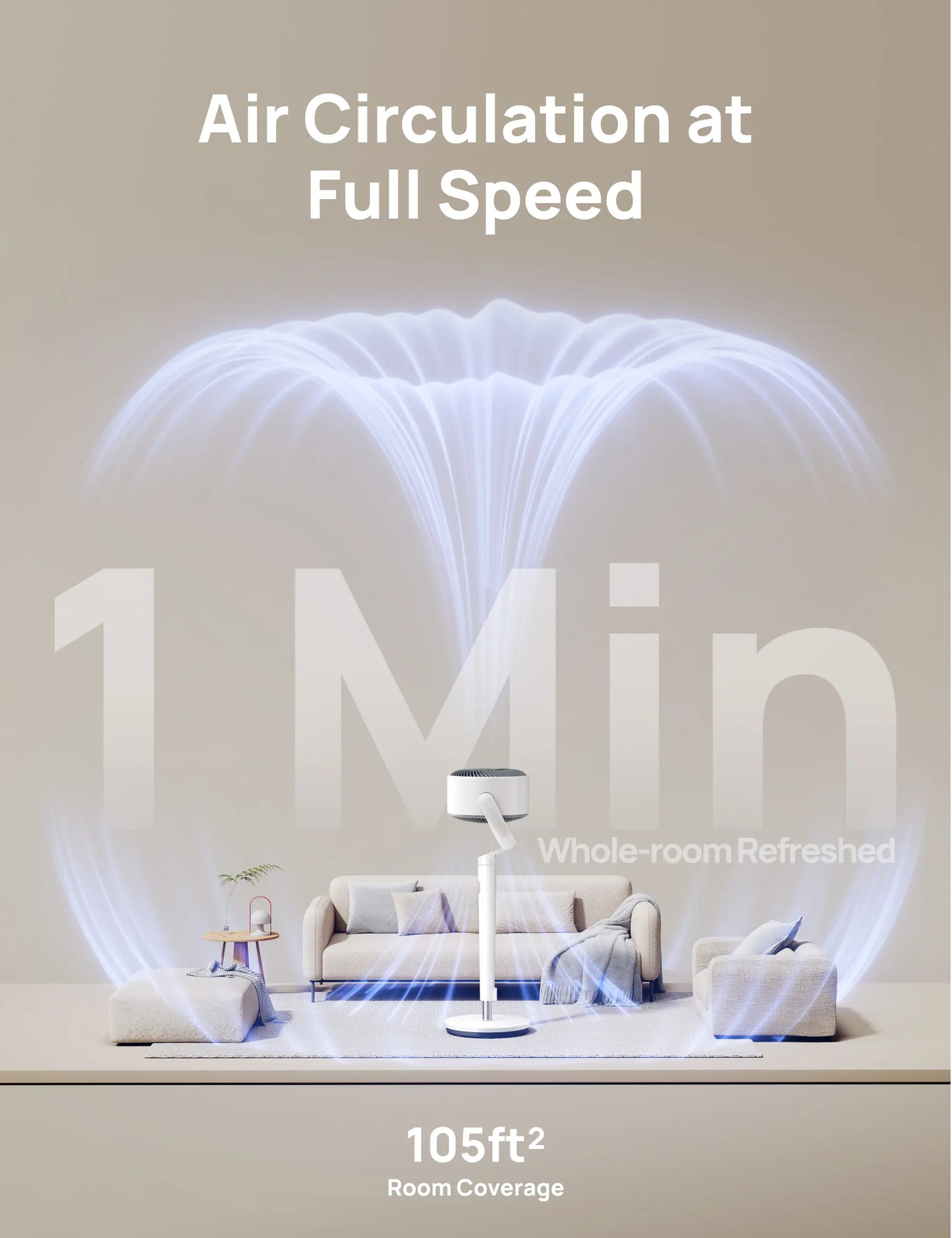 [Summervibes] DREO Smart Pedestal Fan for Bedroom, 120°+120° Omni-Directional Oscillation, Quiet 100Ft Cooling Fan with RGB Light, 9 Speeds, 6 Modes, 20Db Quiet, 8H Timer, Wi-Fi Voice & Alexa Control, 37-42" Adjustable Height Floor Fan with Remote