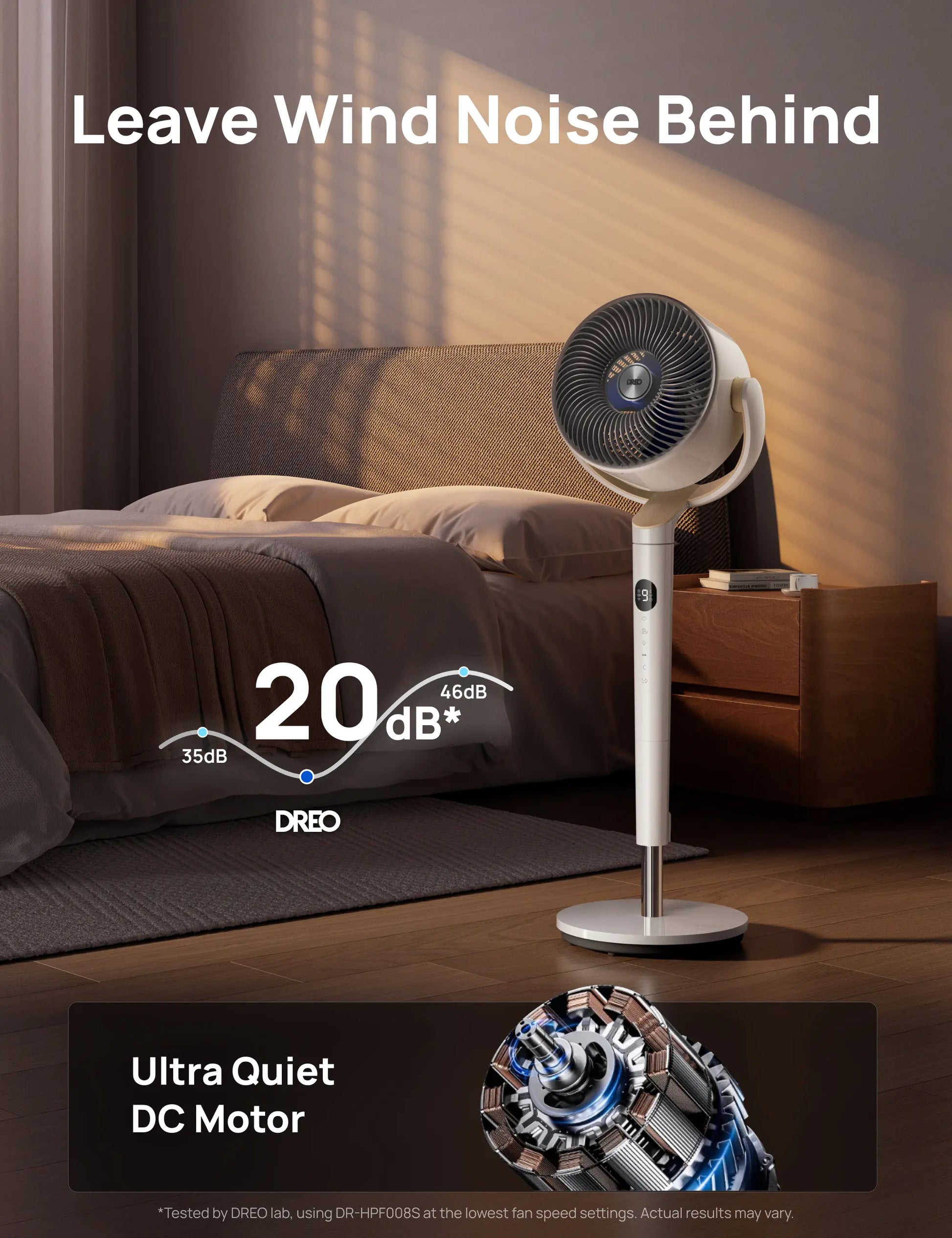 [Summervibes] DREO Smart Pedestal Fan for Bedroom, 120°+120° Omni-Directional Oscillation, Quiet 100Ft Cooling Fan with RGB Light, 9 Speeds, 6 Modes, 20Db Quiet, 8H Timer, Wi-Fi Voice & Alexa Control, 37-42" Adjustable Height Floor Fan with Remote